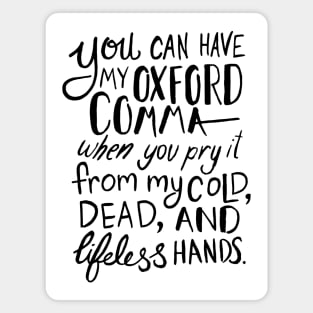 Oxford Comma Grammar Joke Magnet